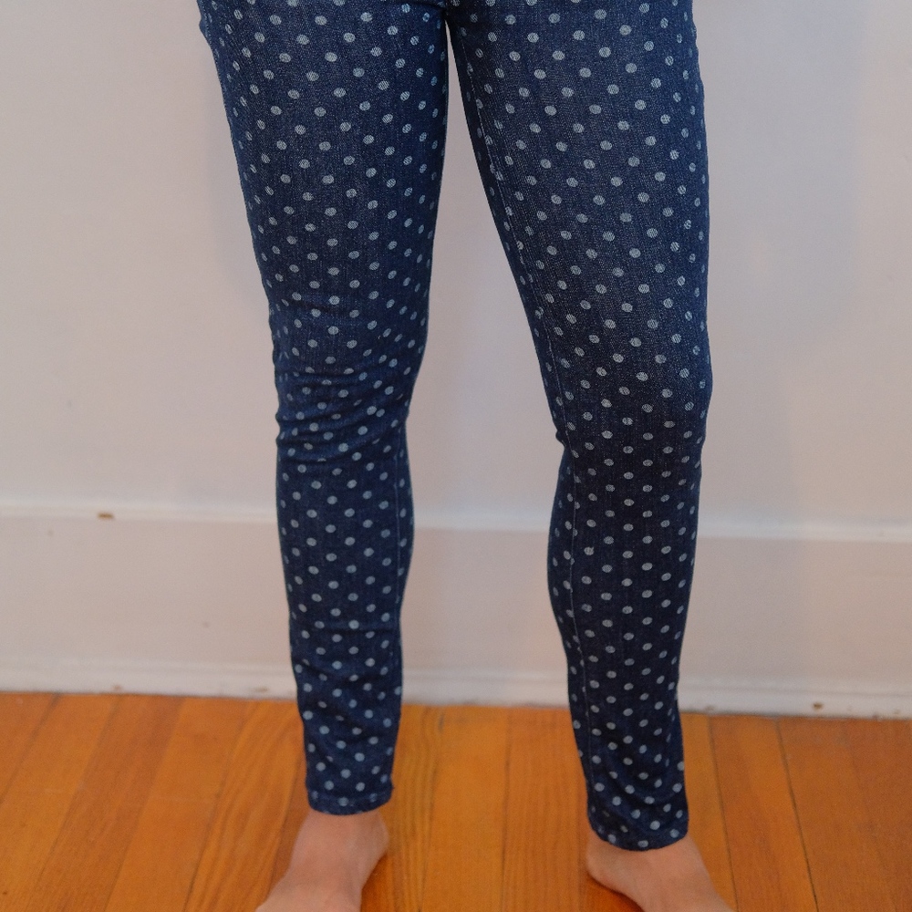 J.crew Polka Dot Toothpick Ankle Denim